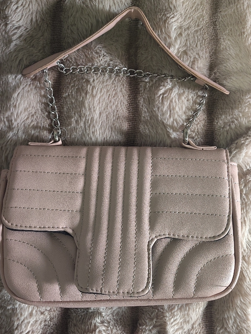 Quilted Blush Pink Chain Purse